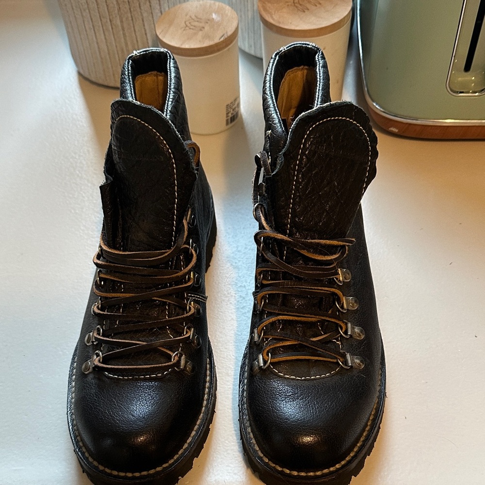Frye Black Leather Ankle Boots